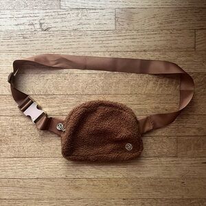 Brown Fleece Fanny Pack